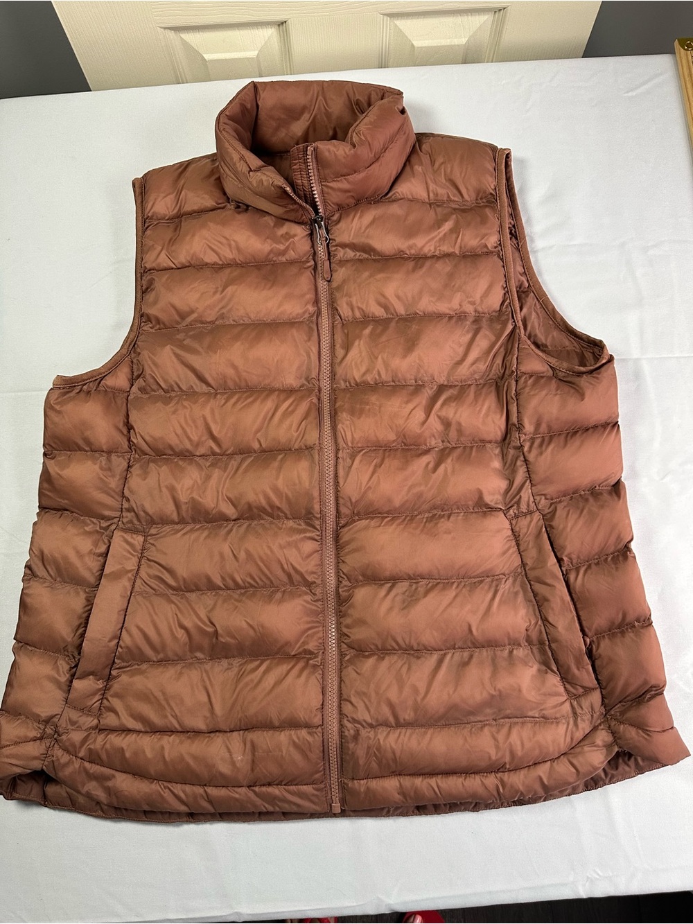 32 Degrees Heat Quilted Puffer Vest in Rust